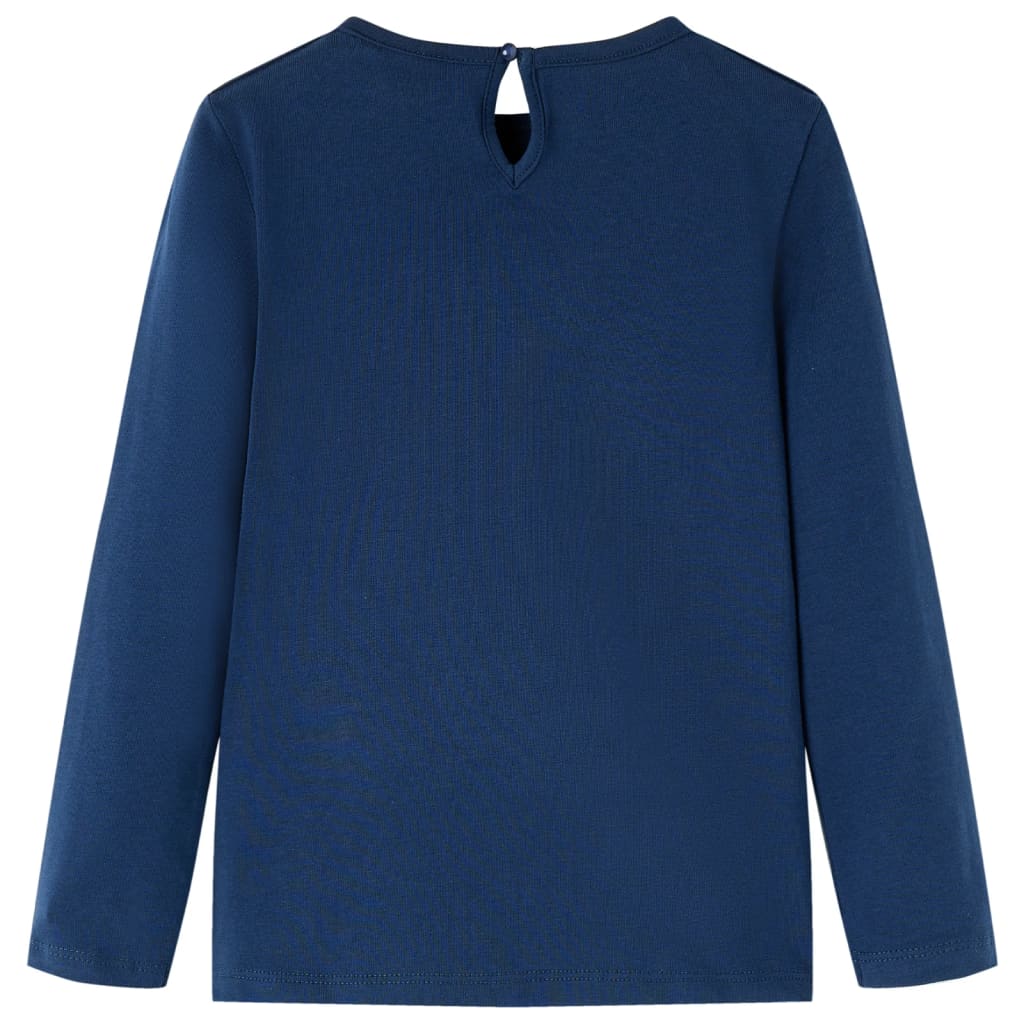 Kids' T-shirt with Long Sleeves Navy Blue 128