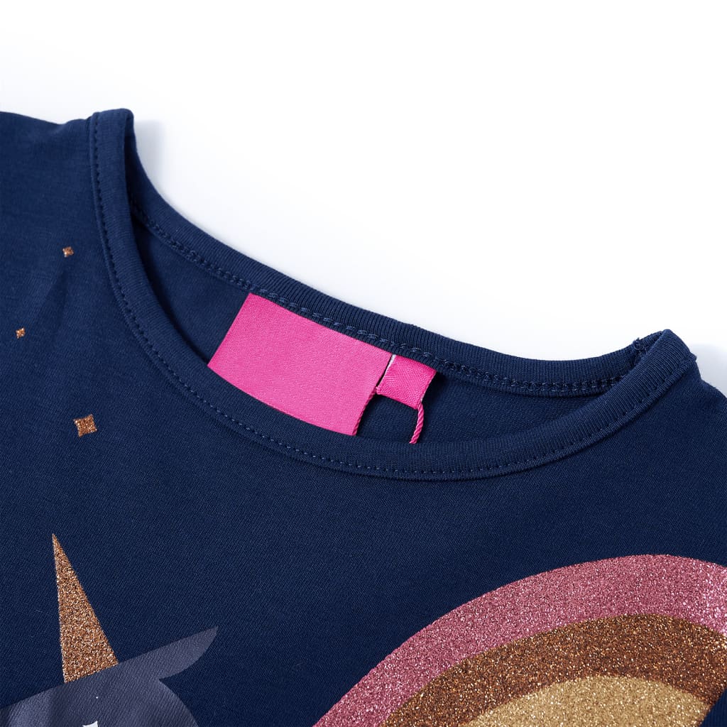 Kids' T-shirt with Long Sleeves Navy 128