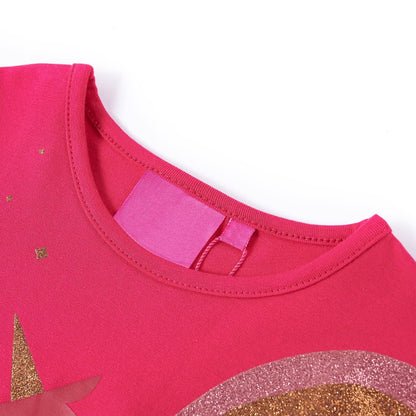 Kids' T-shirt with Long Sleeves Bright Pink 92