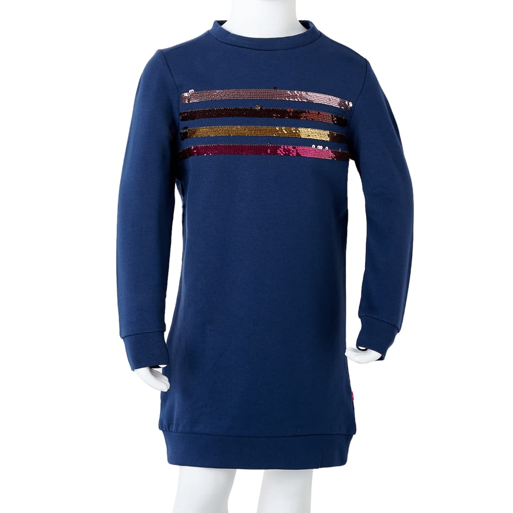 Kids' Sweatshirt Dress Navy 116