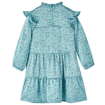 Kids' Dress with Long Sleeves Blue 104