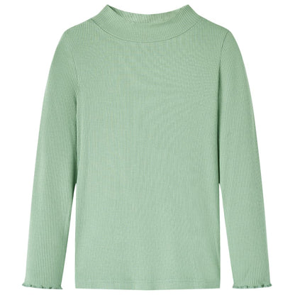 Kids' T-shirt with Long Sleeves Mock Turtleneck Dark Mint 128