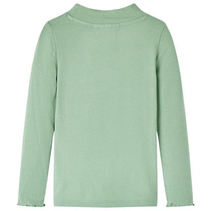 Kids' T-shirt with Long Sleeves Mock Turtleneck Dark Mint 128