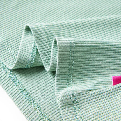 Kids' T-shirt with Long Sleeves Mock Turtleneck Dark Mint 128