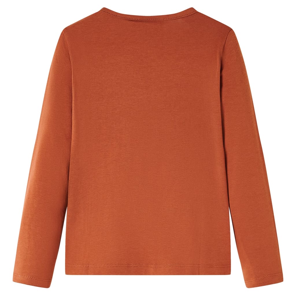 Kids' T-shirt with Long Sleeves Cognac 104