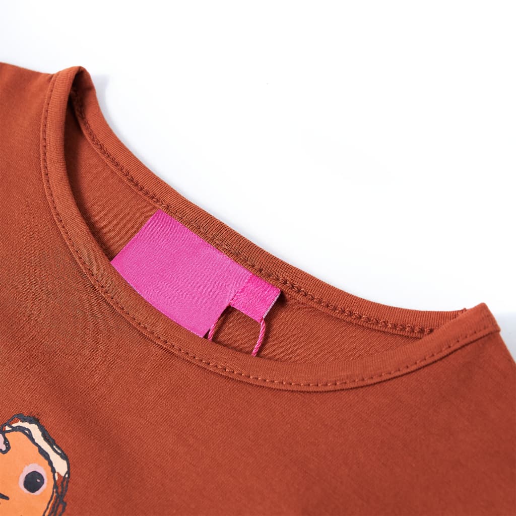 Kids' T-shirt with Long Sleeves Cognac 104