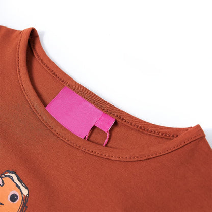 Kids' T-shirt with Long Sleeves Cognac 104