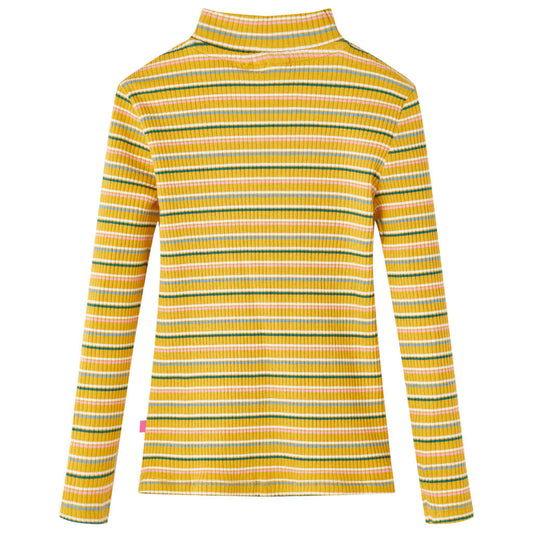 Kids' T-shirt with Long Sleeves Mock Turtleneck Ochre 116