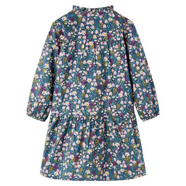 Kids' Dress with Long Sleeves Dark Blue 104