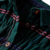 Kids' Dress with Long Sleeves and Ruffles Dark Green 104