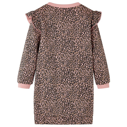 Kids' Sweatshirt Dress Medium Pink 104