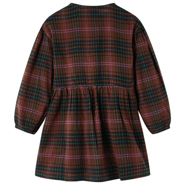 Kids' Dress with Long Sleeves Cognac 92