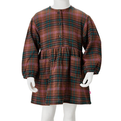 Kids' Dress with Long Sleeves Cognac 92