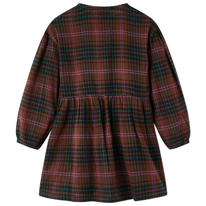 Kids' Dress with Long Sleeves Cognac 104