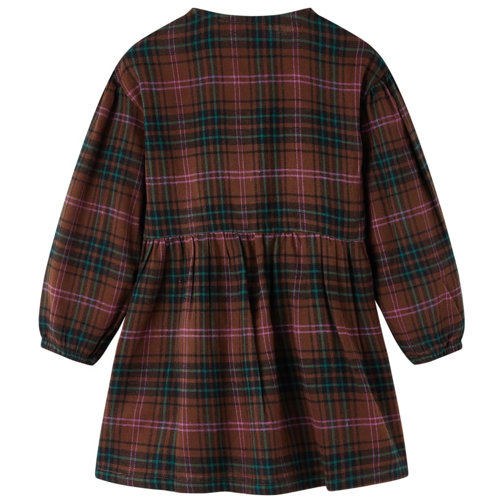 Kids' Dress with Long Sleeves Cognac 140