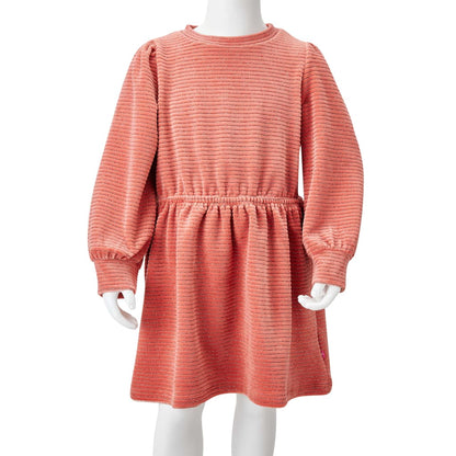 Kids' Dress with Long Sleeves Medium Pink 128