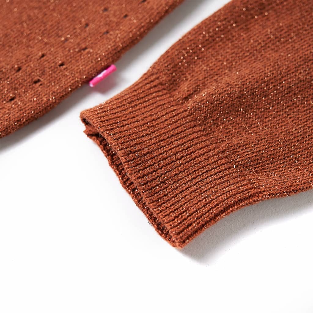 Kids' Cardigan Knitted Cognac 92