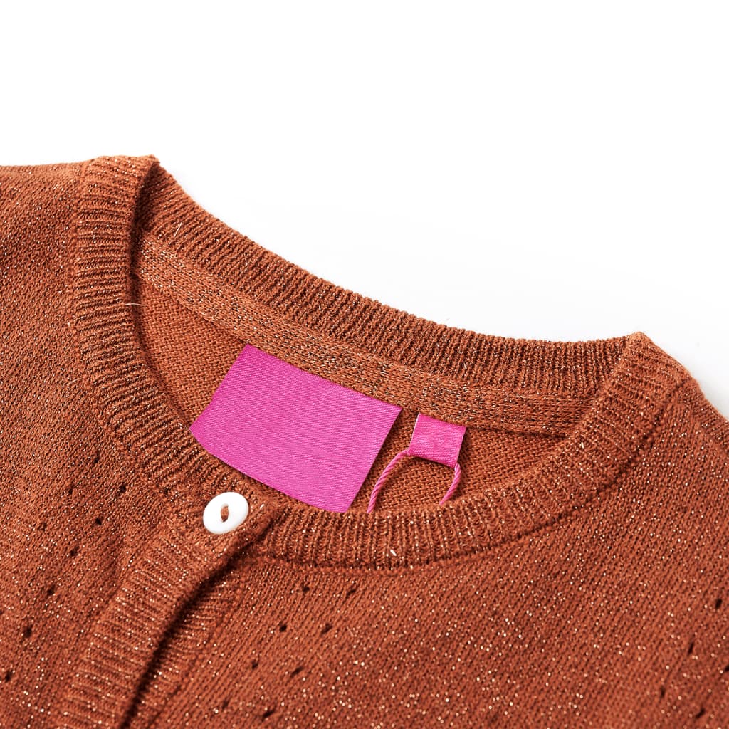 Kids' Cardigan Knitted Cognac 104