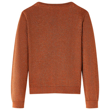 Kids' Cardigan Knitted Cognac 116