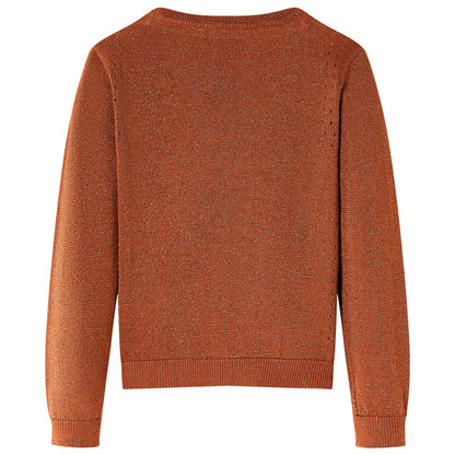 Kids' Cardigan Knitted Cognac 116