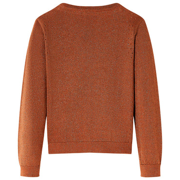 Kids' Cardigan Knitted Cognac 128