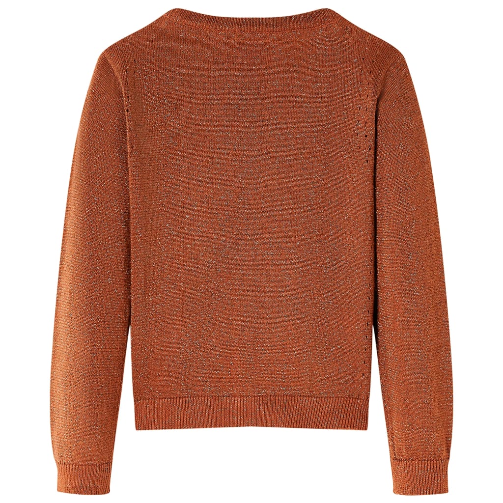 Kids' Cardigan Knitted Cognac 140