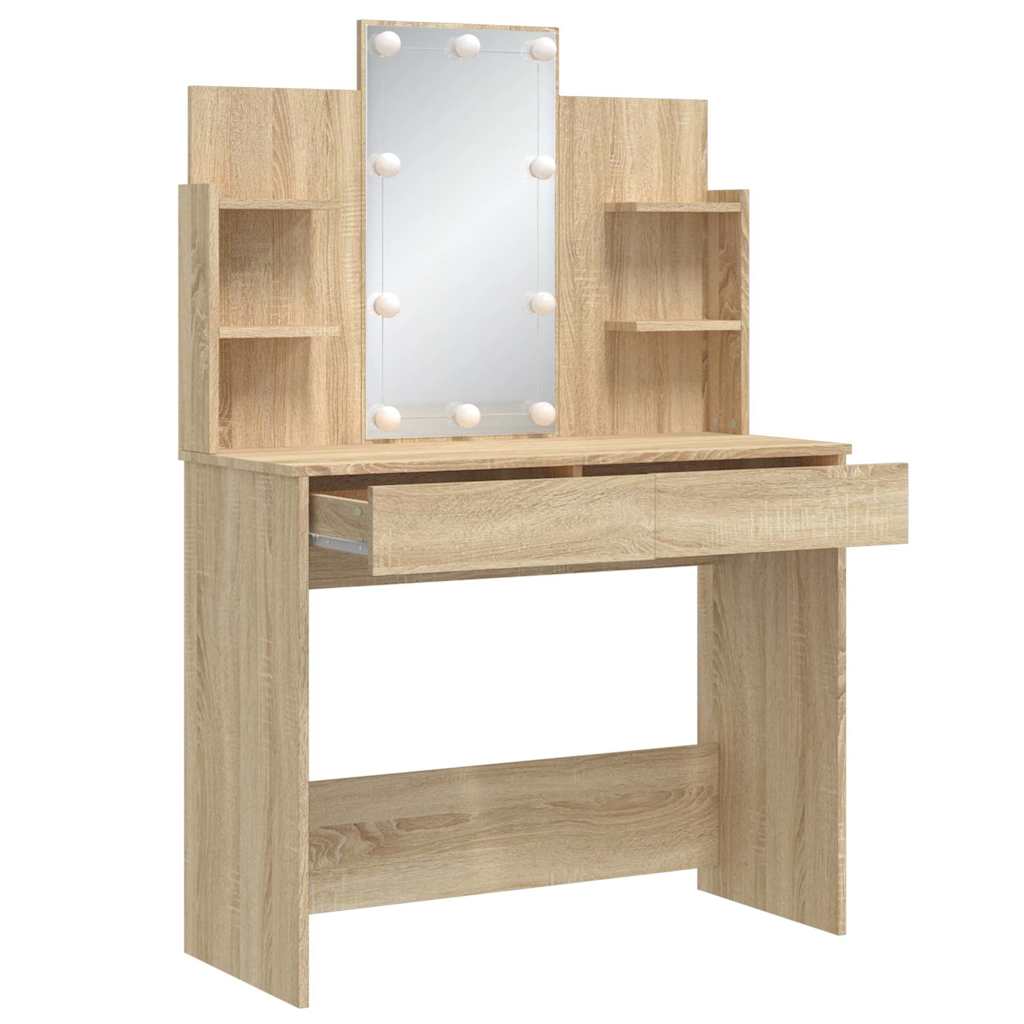 Dressing Table | Sonoma oak | Engineered wood, Glass | 96x40x142 cm