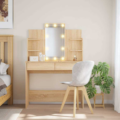 Dressing Table | Sonoma oak | Engineered wood, Glass | 96x40x142 cm