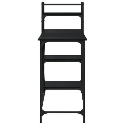 Computer Desk with Shelves Black 120x47x109 cm