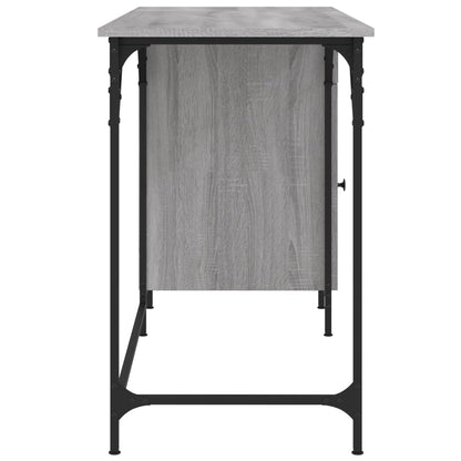 Computer Desk Grey Sonoma 131x48x75 cm Engineered Wood