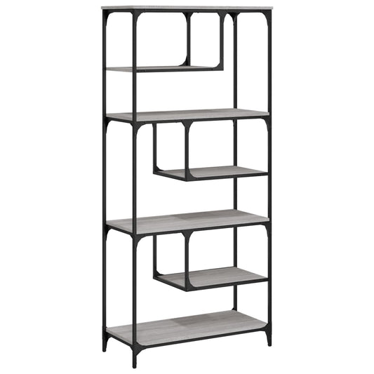 Bookcase Grey Sonoma 81x36x176 cm Engineered Wood