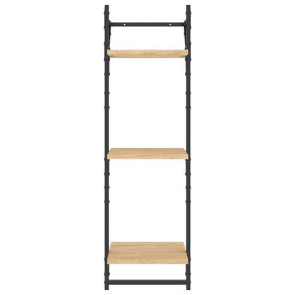 6 Piece Wall Shelf Set with Bars Sonoma Oak Engineered Wood