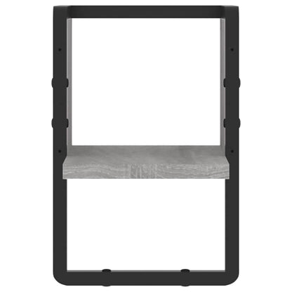 Wall Shelf with Bar Grey Sonoma 20x25x30 cm