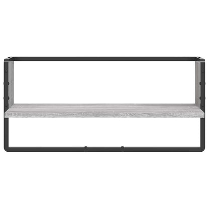 Wall Shelf with Bar Grey Sonoma 65x25x30 cm