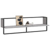 Wall Shelf with Bar Grey Sonoma 100x25x30 cm