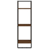 3-Tier Wall Shelf Brown Oak 30x25x100 cm Engineered Wood