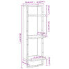 3-Tier Wall Shelf Brown Oak 30x25x100 cm Engineered Wood
