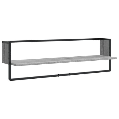 6 Piece Wall Shelf Set with Bars Grey Sonoma Engineered Wood