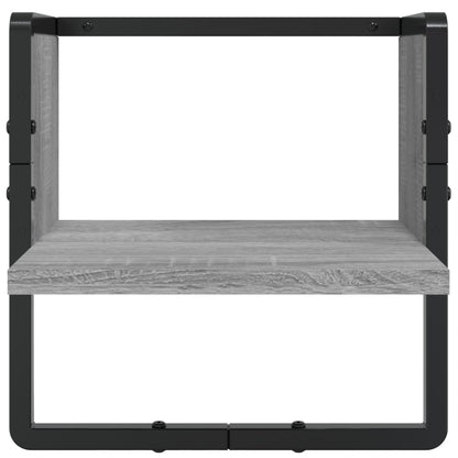 6 Piece Wall Shelf Set with Bars Grey Sonoma Engineered Wood