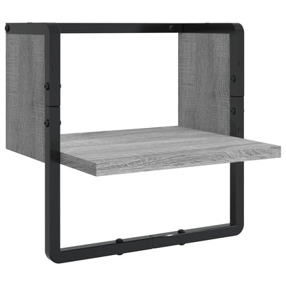 6 Piece Wall Shelf Set with Bars Grey Sonoma Engineered Wood