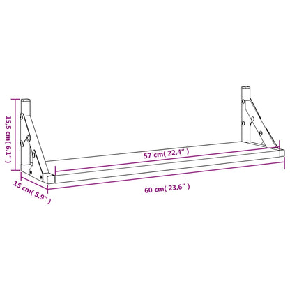 Wall Shelves 2 pcs Sonoma Oak 60x15x15.5 cm