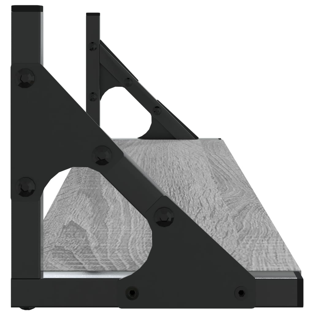 Wall Shelves 2 pcs Grey Sonoma 60x15x15.5 cm