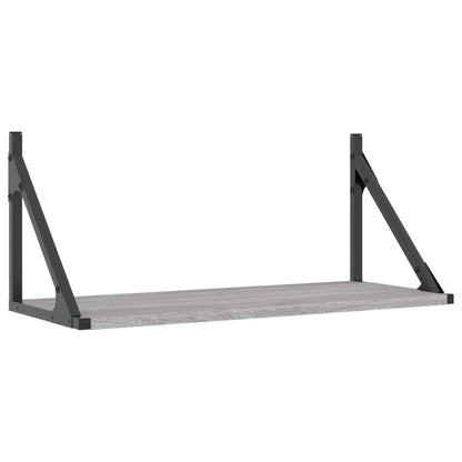 Wall Shelves 2 pcs Grey Sonoma 60x25x25.5 cm Engineered wood