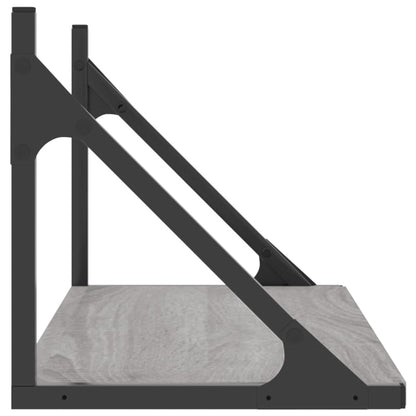 Wall Shelves 2 pcs Grey Sonoma 60x25x25.5 cm Engineered wood