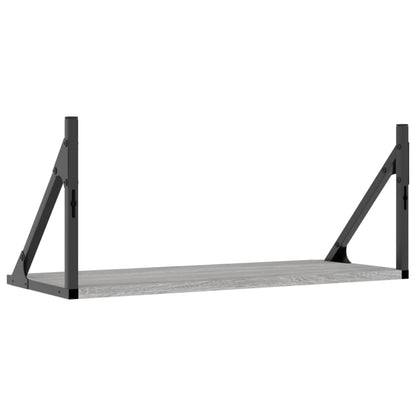 Wall Shelves 2 pcs Grey Sonoma 60x25x25.5 cm Engineered wood