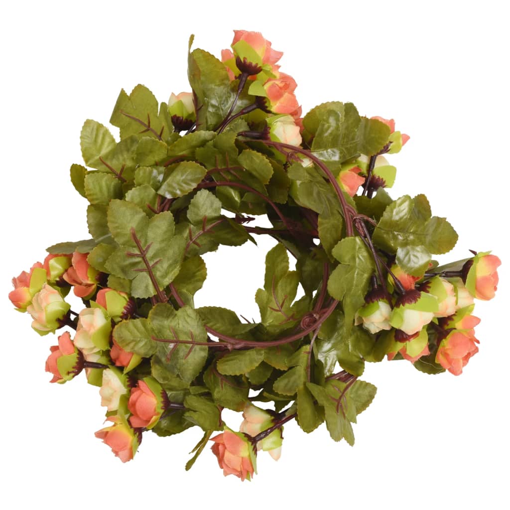 Flower Garlands 6 pcs Sunset Red 215 cm