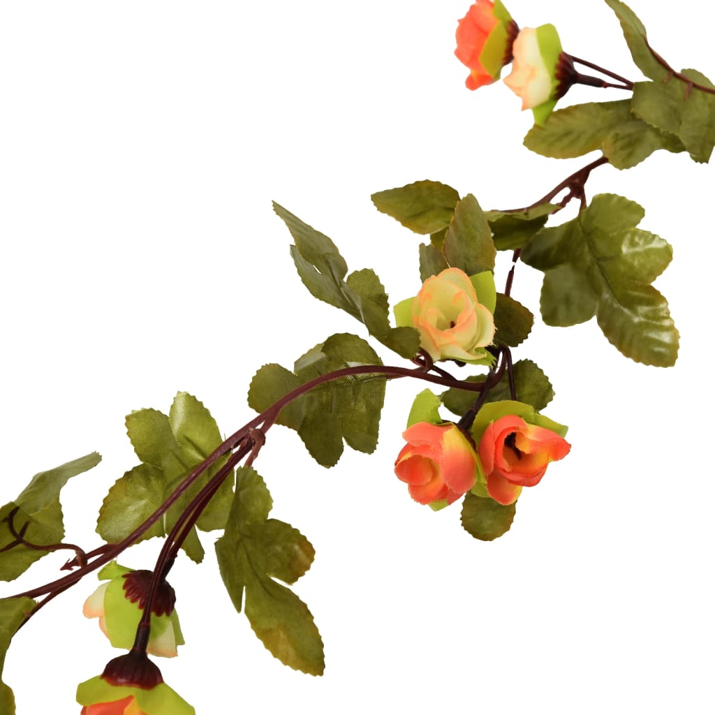 Flower Garlands 6 pcs Sunset Red 215 cm
