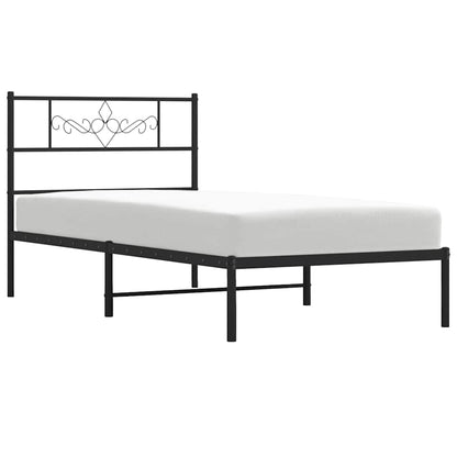 Bed Frame | Black | Powder-Coated Steel | Single | Bed Frame