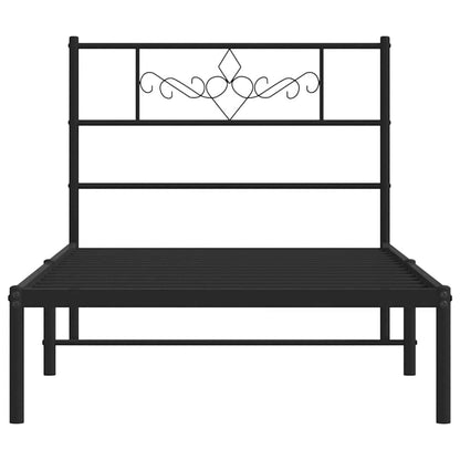 Bed Frame | Black | Powder-Coated Steel | Single | Bed Frame
