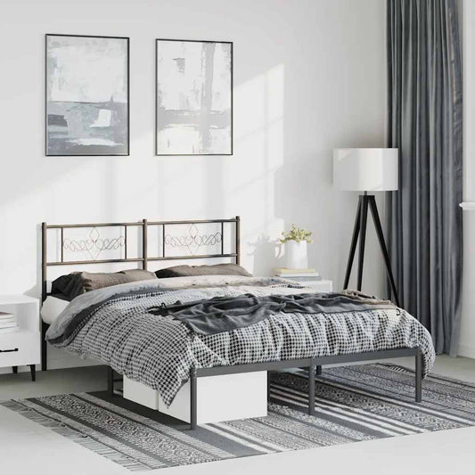 Bed Frame | Black | Steel | Double | Bed Frame | Rectangular